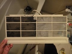 浴室乾燥機能付き換気扇洗浄のフィルター掃除後