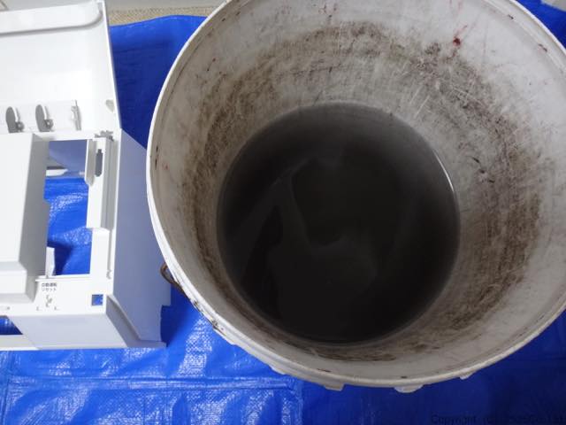 RAS-225SP洗浄後の汚水